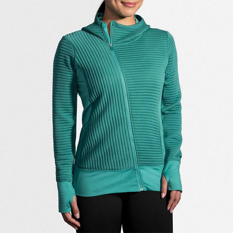 Brooks Fly-By Women's Running Jackets UK Outlet - Blue (NVFLI0956)